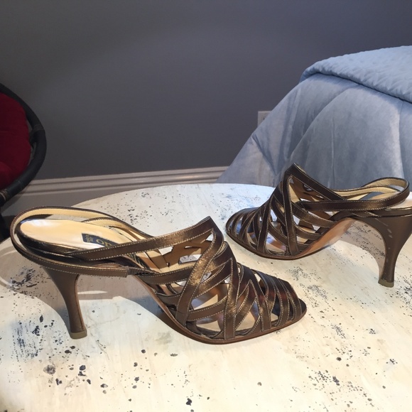 Ombeline Paris Sling Back Heeled Open Toe Sandals - Picture 2 of 8